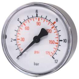 1107635 - Druckmanometer AG hinten DM 40mm 0-10bar 1/8" SB