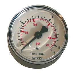 1107635 - Druckmanometer AG hinten DM 40mm 0-10bar 1/8"