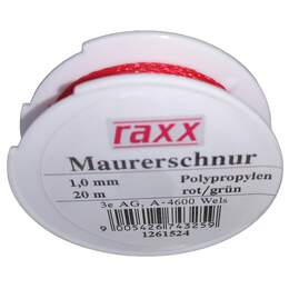 1261524 - Maurerschnur PP-geflochten rot grün 1,0mmx20m