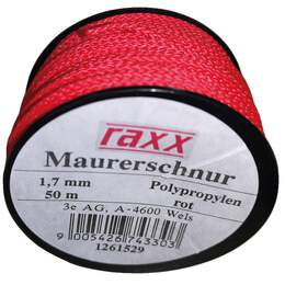 1261529 - Maurerschnur PP-geflochten rot 1,7mmx50m