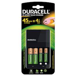 1131431 - Duracell Ladegerät DLG-CEF14 m. 2 AA/2 AAA