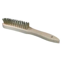 1033674 - Handstielbürste mit Holzgriff Messing gew.